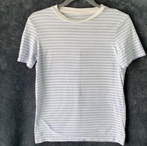 Stripped Tee Shirt Short Sleeve Top